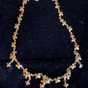 Banana Republic Gold Floral Necklace